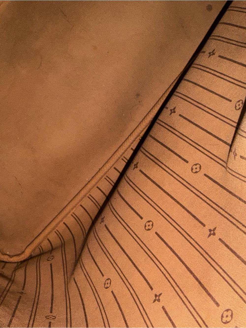 Louis Vuitton Monogram Canvas Tote in Brown Tan Leather Trim size GM neverfull - Picture 4 of 16